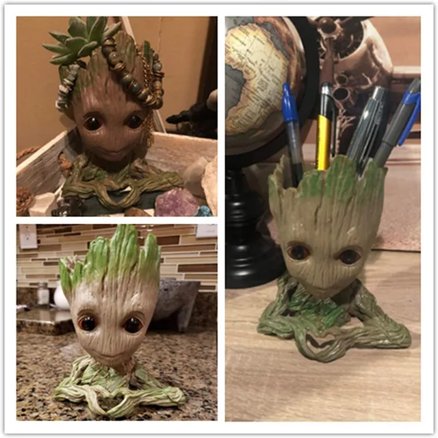 Vaso da fiori moderno Groot Vasi d'arte dei cartoni animati Disposizione dei fiori Decorazione del soggiorno della casa Piante di simulazione Vasi da fiori Artigianato 6