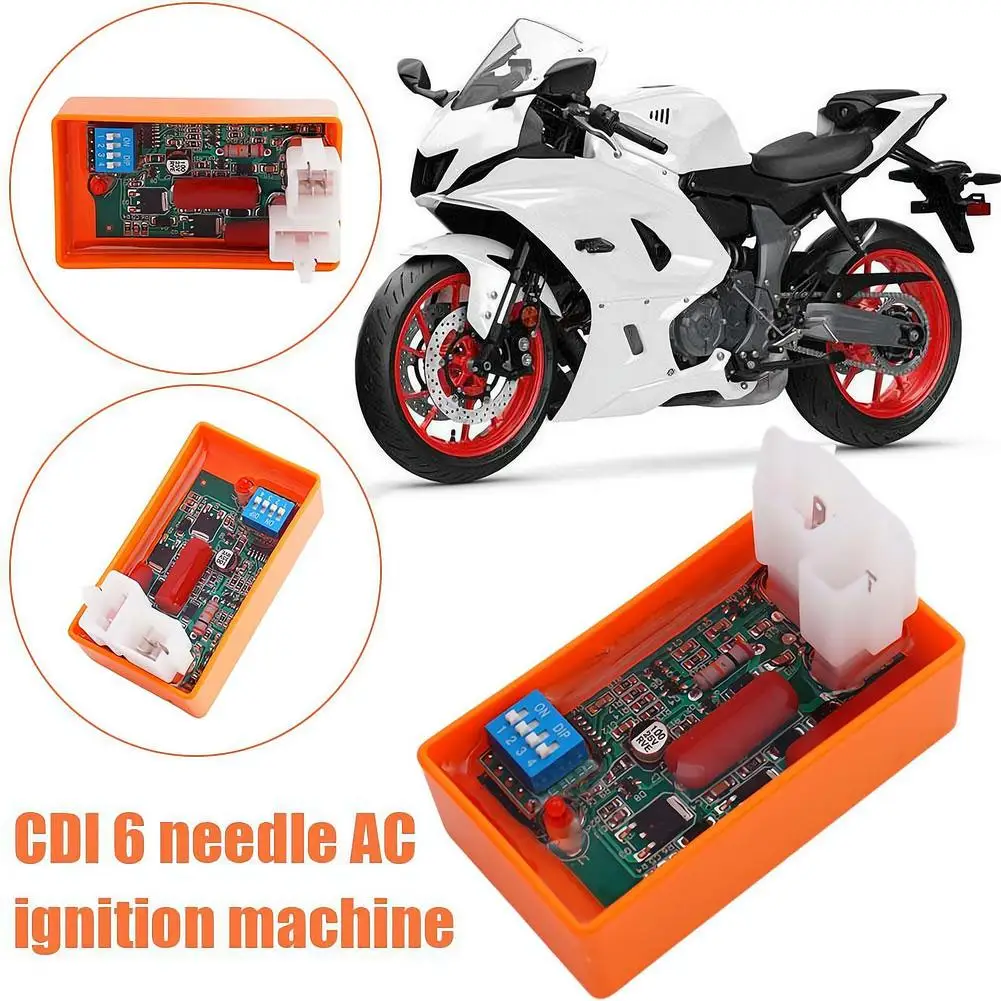 Ignition CDI Box Motorcycle 6 Pin AC With DIP Switch Speed Limit 4000-12000 For FT150 RX150 ML125 Racing