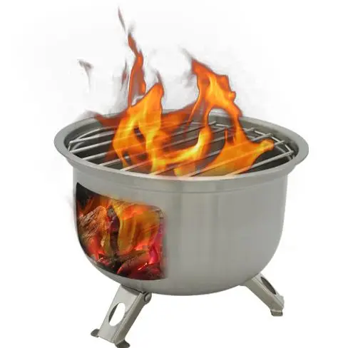 

Портативная Складная плита для пикника на открытом воздухе, оборудование для кемпинга, из нержавеющей стали, нагреватель, гриль, мини-горелка для барбекю и угля