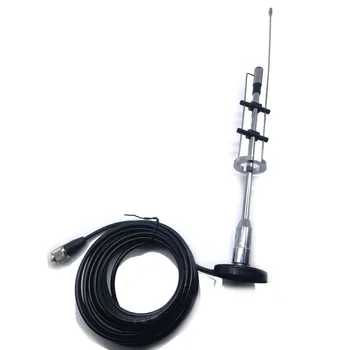 CBC-435 High Gain Dual Band UHF VHF Antenna CBC435 PL-259 Magnetic Base for Ham Car Radio Long Ranger Walkie Talkie Antenna