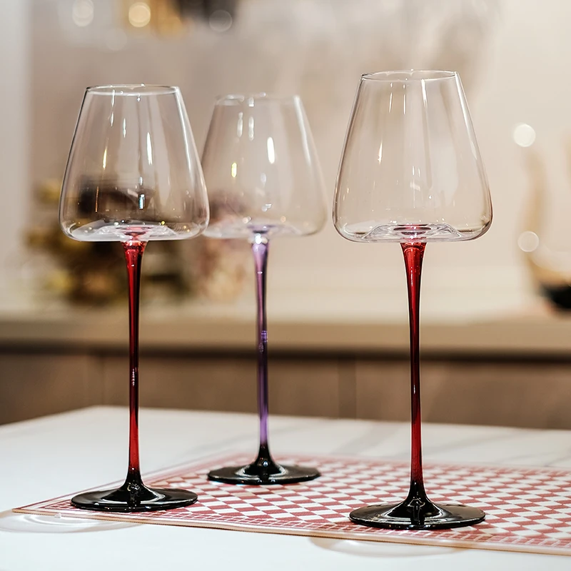 Euna - Bordeaux Burgundy Very Thin Wave Bottom Red Wine Glass – Eunaliving