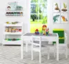 UTEX 2-in-1 Kid Activity Table with Storage for Older Kids, Large Play Table for Kids,Boys,Girls, White 3