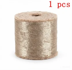 Luxurious Frayed Edged Satin Ribbon with Bronzing - 5 Yards for Elegant Crafts & Special Occasions (Gold)