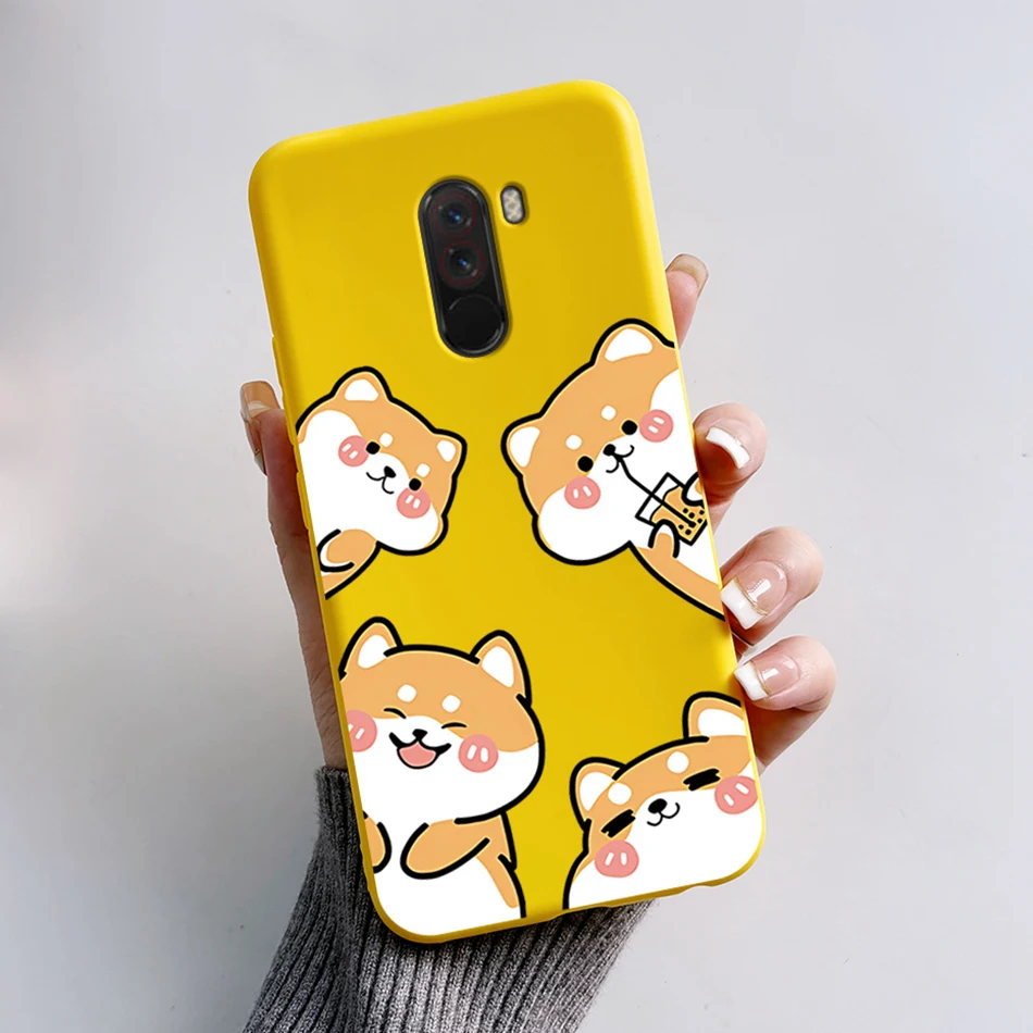 Cute Bear and Frog Cartoon Shockproof Phone Case - Soft Silicone TPU Back Cover for Xiaomi Poco Pocophone F1