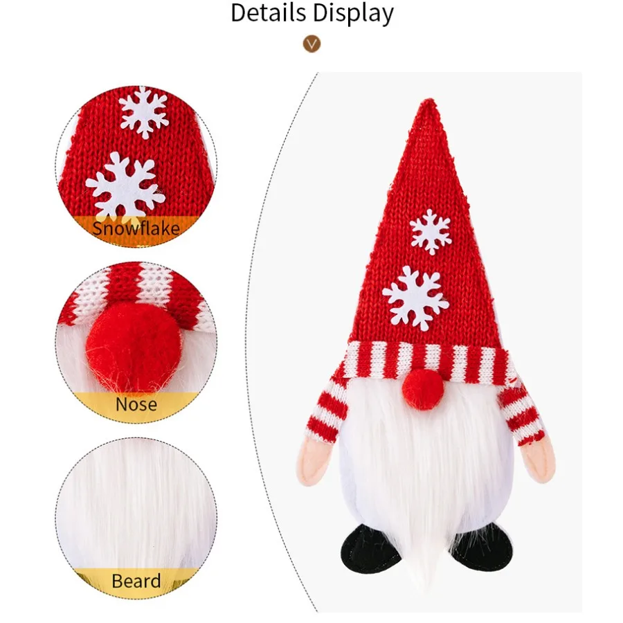 Christmas Cutlery Tableware Holder Christmas Table Setting Gnome Silverware Holder Holiday Silverware Bag Elf Cutlery Pouch