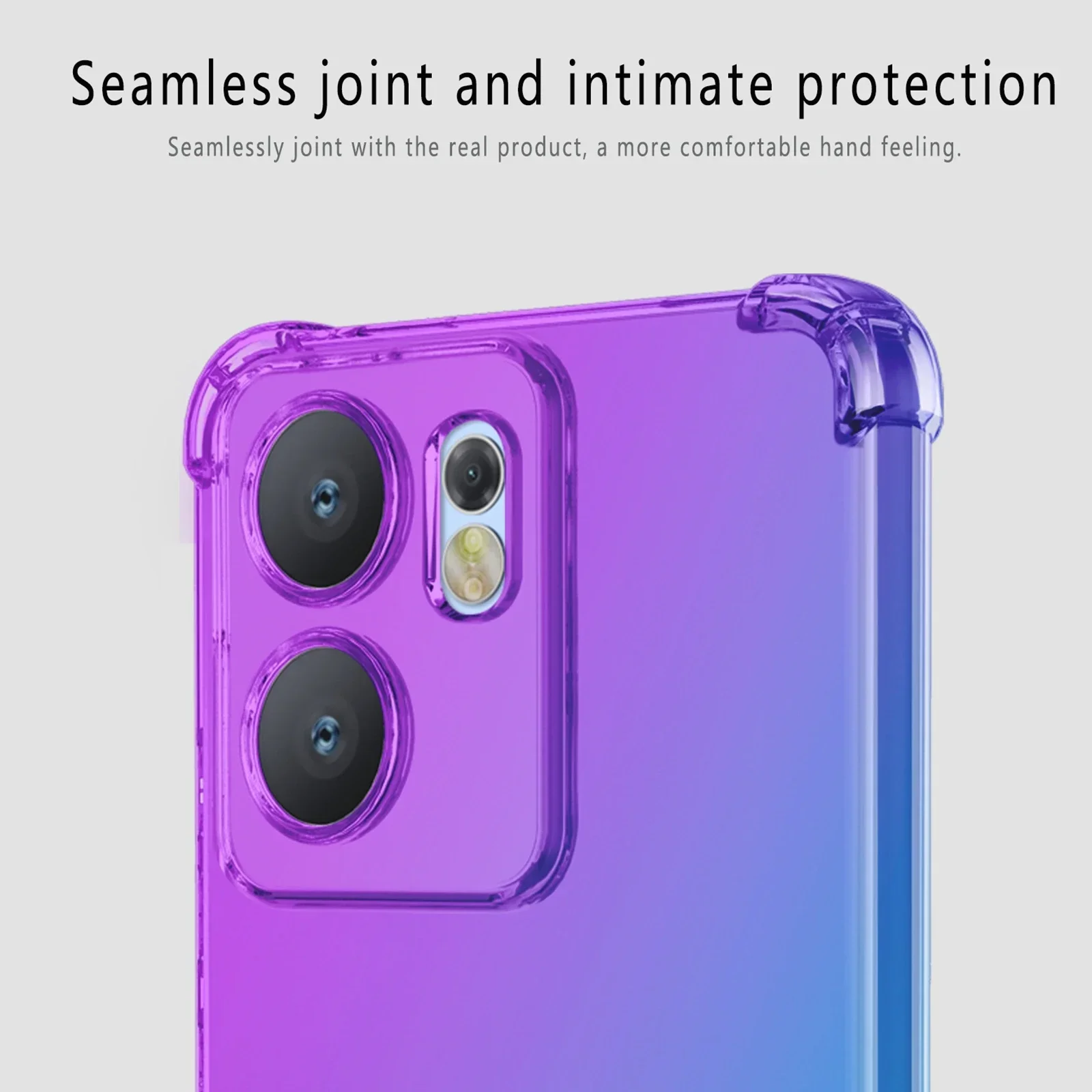 Sleek Gradient Airbag TPU Shockproof Phone Case - Protective Cover Shell
