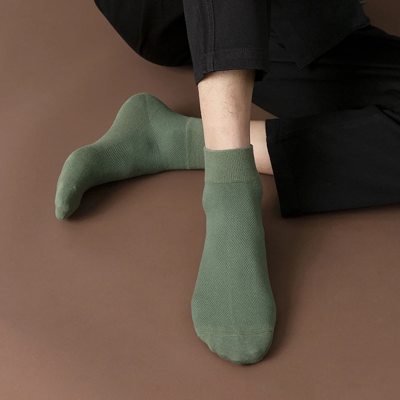 8 Pairs/Lot Men's Ankle Cotton Socks High Quality Casual Breathable Male Comfortable Business Soft Simple Fashions Socks