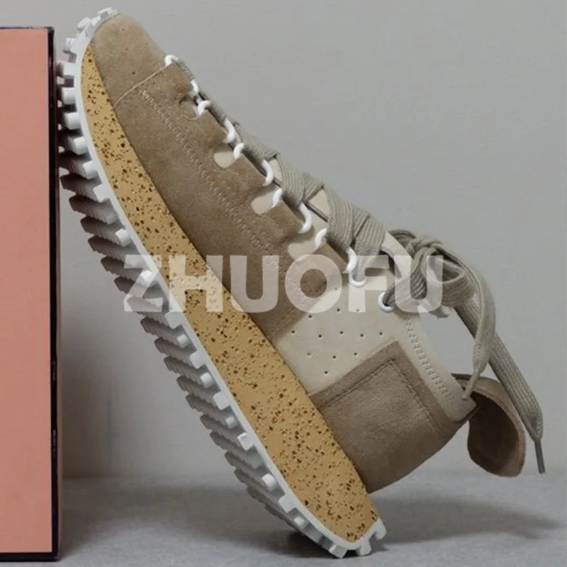 

Unisex Style Casual Shoes Spring Autumn New Platform Tie Design Mixed Colors Round Head Man Shoes Versatile Simplicity Loafers