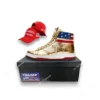 Big Size 47 48 Trump Shooting Makes Me Stronger 2024 MAGA Gold Sneakers Never Surrender Gym Shoes Men's Womens Boots With Hat 1