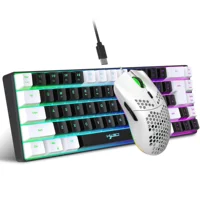 Best sale gaming keyboard and mouse combos lightweight honeycomb wired mouse RGB backlit mechanical feel gaming set for laptop - Image 2
