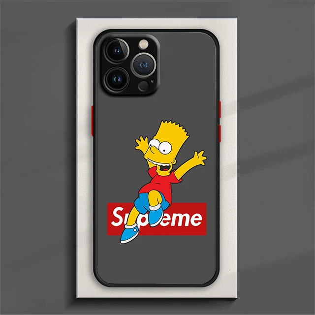 thumbnail image 1 of Luxury Trendy Brands Logo Phone Case For iPhone 15 14 13 12 11 Pro Max mini XS Max XR X 8 Plus SE Frosted Translucent Cover, 1 of 5