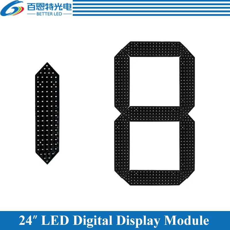 

4pcs/Lot 24" Outdoor 7 Seven Segment LED Digital Number Display Module