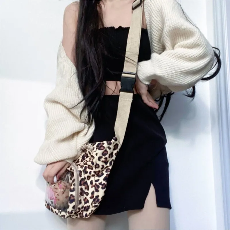 JIAERDI Japanese Style Pink Ita Bag Women Nylon Harajuku JK Uniform Casual Crossbody Bags Girls Transparent Messenger Bag Itabag