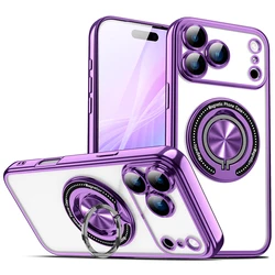 Vibrant 360° Invisible Rotating Ring Car Holder Case with Lens Protection - iPhone Air (PURPLE)