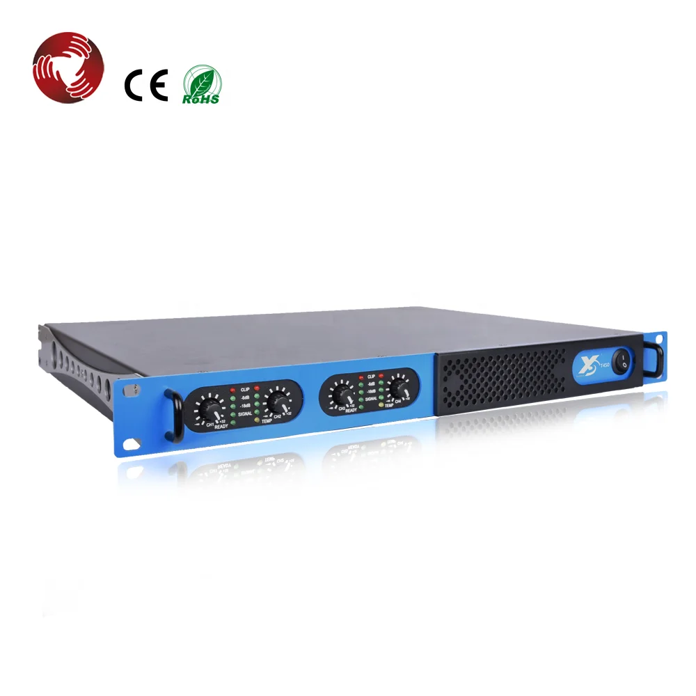 

4-channel professional 600W*4 1u class d digital audio power amplifier