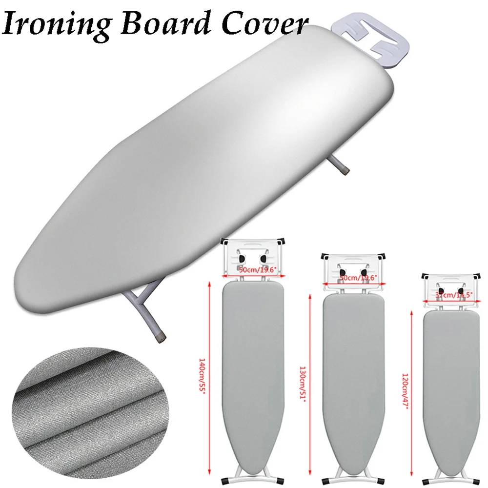 Feat-resistant Padded Ironing Board Cover 3 Sizes ElasticHeat Insulation Laundry Supplies Silver Coated Ironing Board Cover