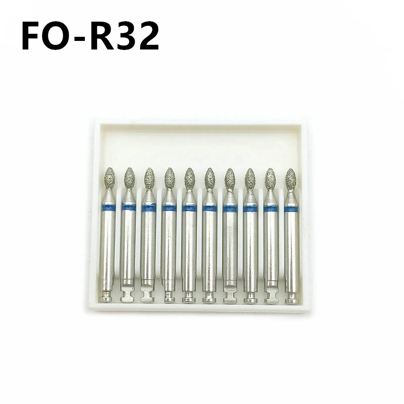 

10Pcs Dental Clinic Diamond Burs Drill For Low Speed Contra Angle Handpiece Dentist Tool Polishing Tools FO-R32