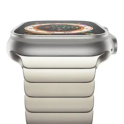 Sleek Titanium Color Stainless Steel Bracelet - Series 11 - 42mm (Star)