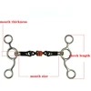 New Horse Bit Stainless Low Leverage Steel Copper Roller Loose Mouth Bit Copper Winding Stiff-Bit Copper Wire Wrapped Mouth 4