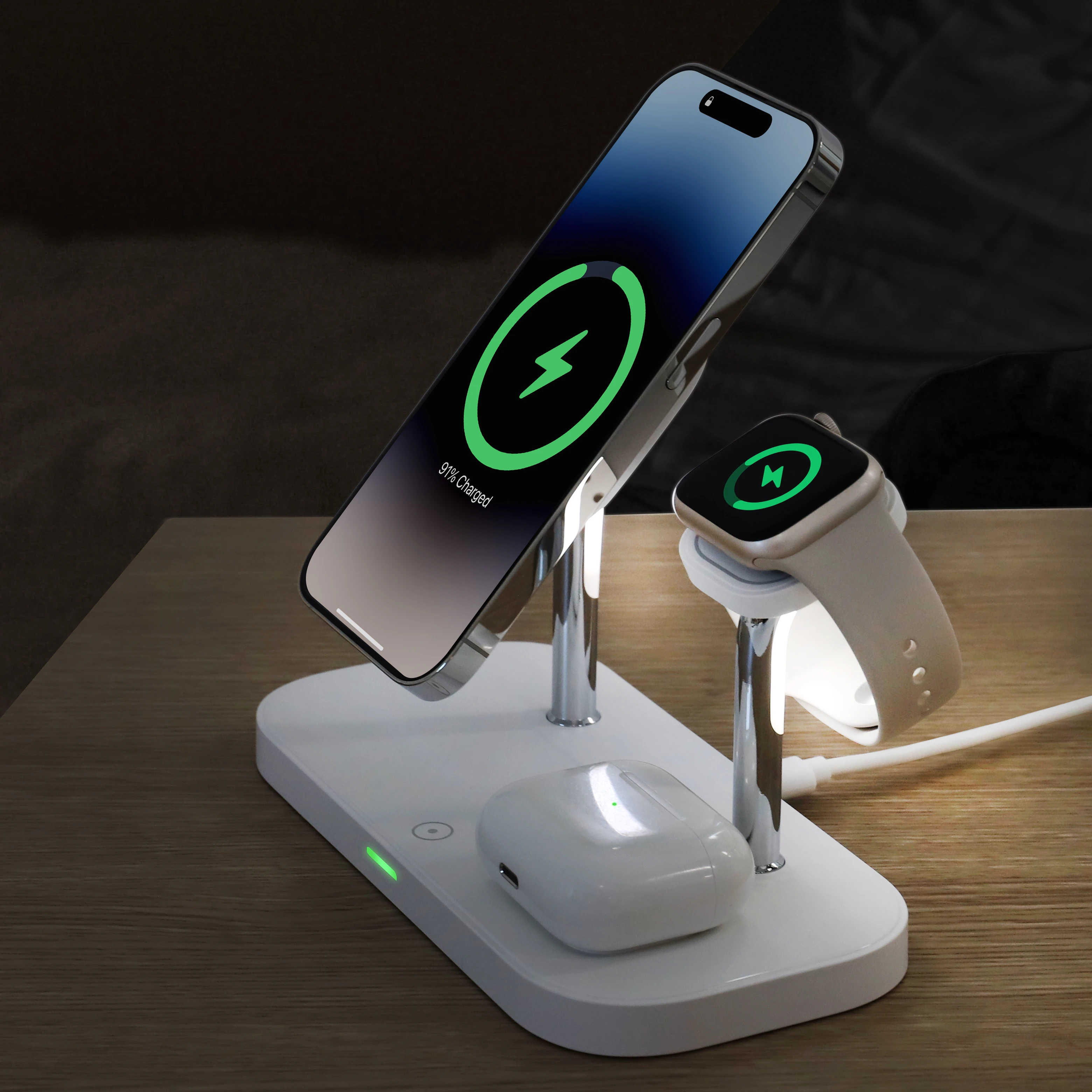 

3 в 1 iPhone Mac безопасное зарядное устройство для iPhone Беспроводное зарядное устройство iPhone 13 iPhone 12 iPhone 11