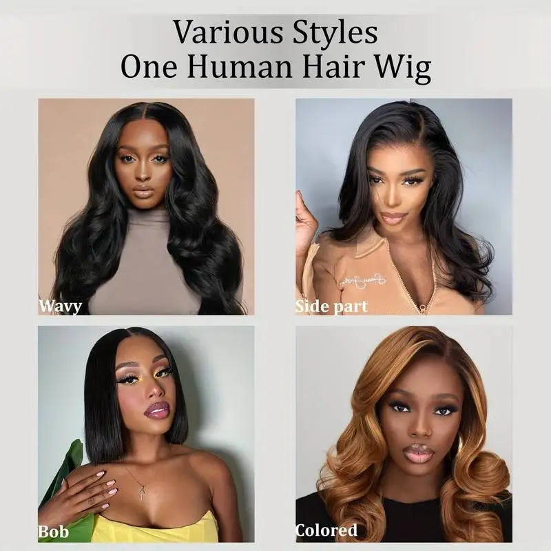 220 Density Straight Hair V part Wig 18 Inch Upgrade Brazilian Glueless Wigs For Women 100% Human Hair wigs