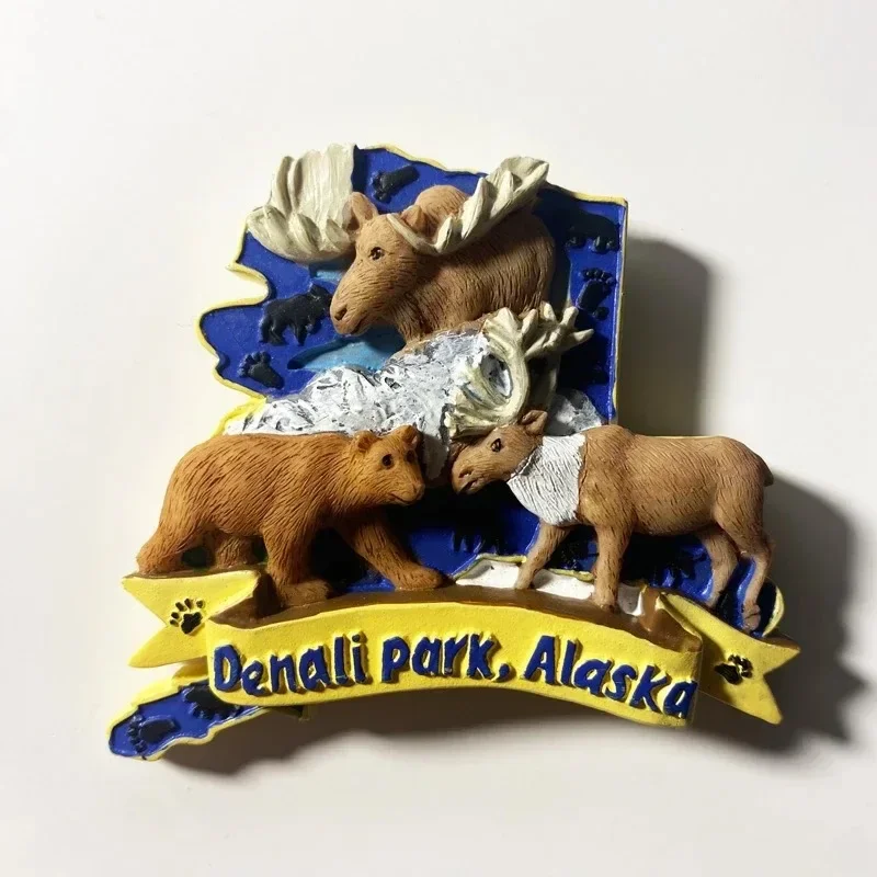 

America Alaska Denali National Park and Preserve Fridge Magnets Travelling Souvenirs Wedding Gifts Philadelphia Fridge Stickers