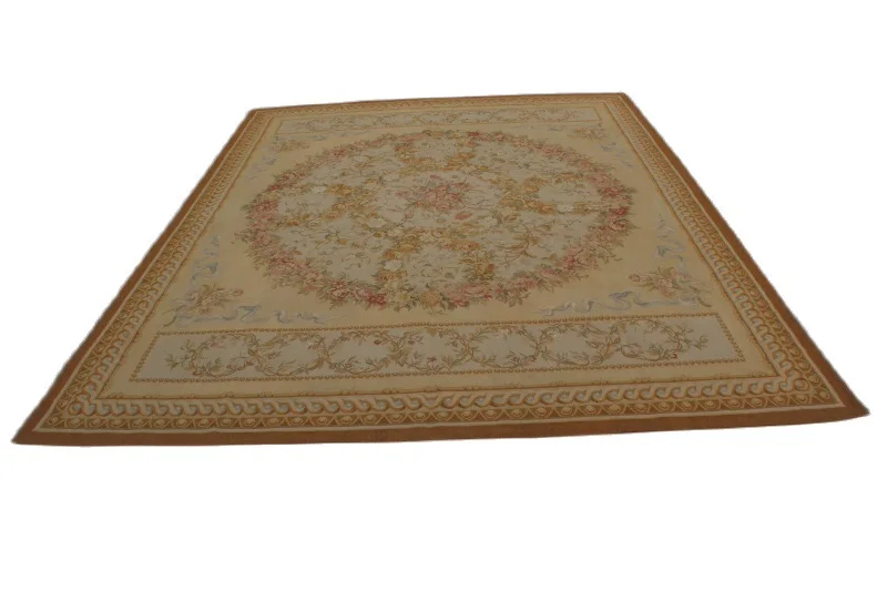 Free shipping 12'x18' Aubusson rugs French Aubusson Carpet handwoven big carpet area rugs