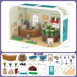 Miniature Dollhouse Furniture and Accessories Pretend Play Set (Flower)