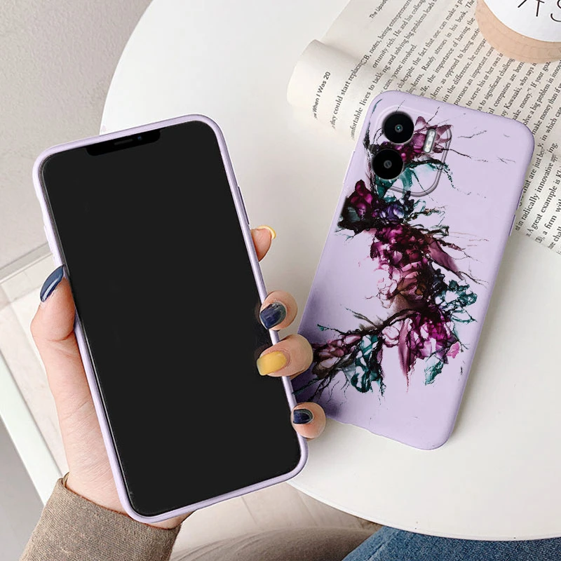 Elegant Watercolor Marble Phone Case - Soft TPU Shell with Ink Painted Design