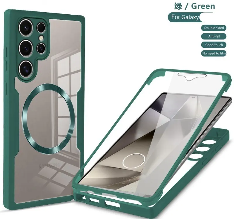 Magnetic 360° Shockproof TPU Case with Built-in Screen Protector
