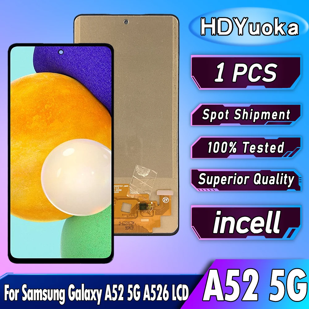 100% New LCD For Samsung Galaxy A52 5G A526 A5260 A526B A526F/DS LCD  Display Touch Screen Digitizer Panel For Samsung A52 5G lcd - AliExpress