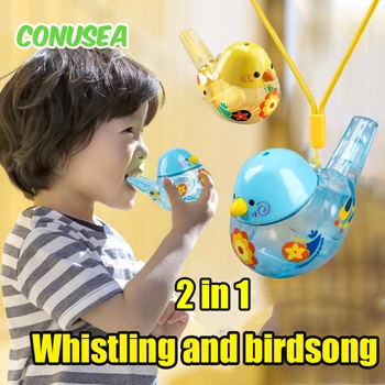 2 In 1 Water Bird Whistle Children's Music Toys Variable Sound Add Water Whistle Pronunciation Training Toys for Kids Children 1