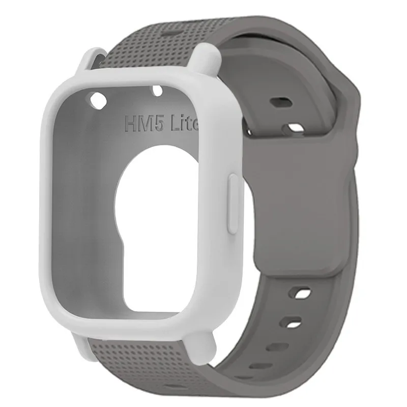 Silicone Protective Case + Strap for Smart Watch - Replacement Bracelet Belt Cover