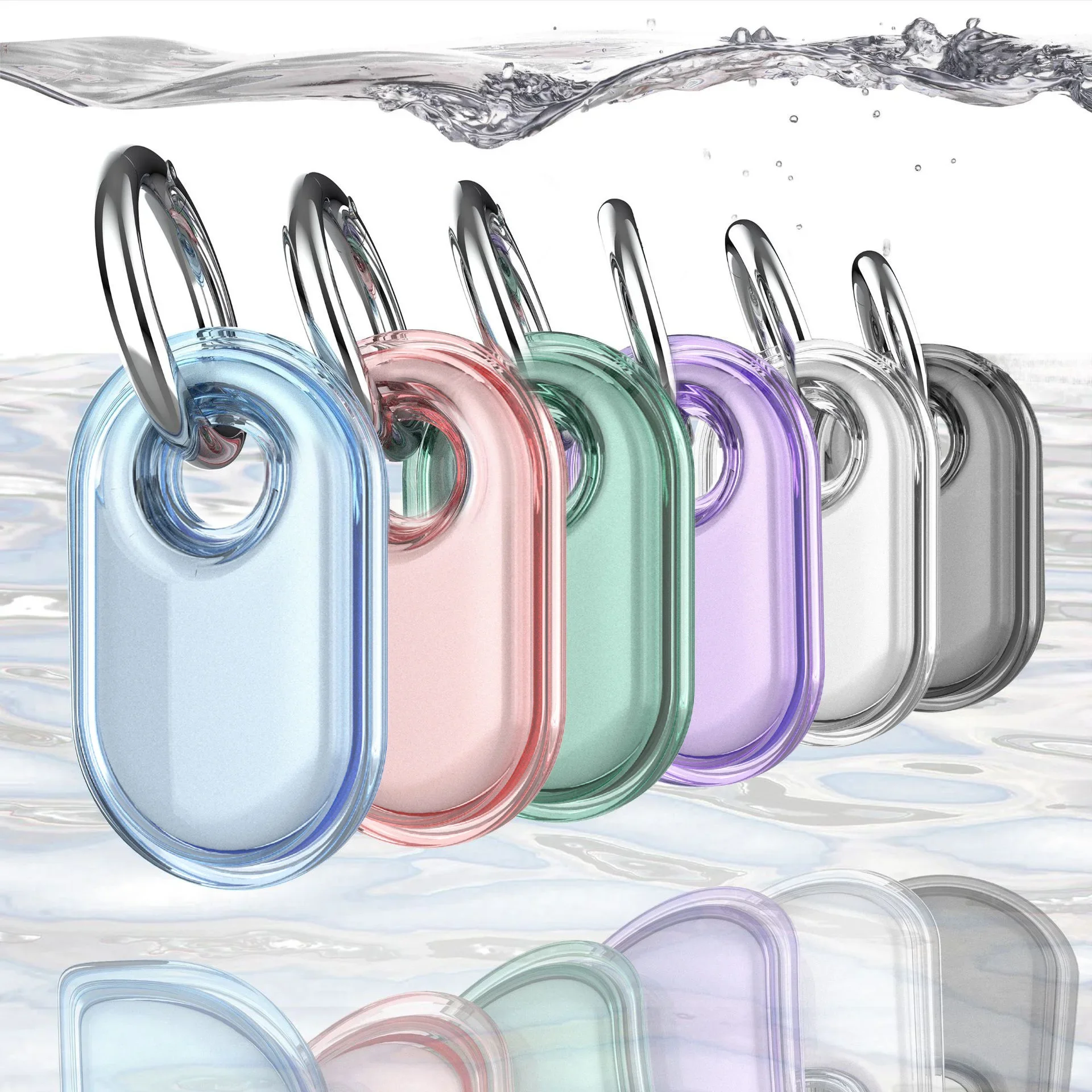 Enhanced TPU Protective Case with Keychain and Anti-Scratch Tracker Holder for Keys, Wallet, Luggage, and Pets