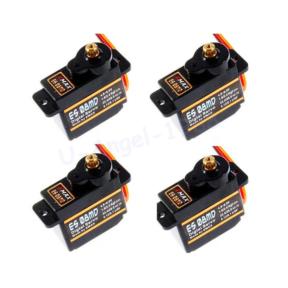 Servomoteur ES08MD pour Drone RC - Lot de 1,2,4 ou 8 pièces