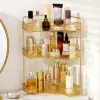 Corner Bathroom Counter Organizer Bathroom Countertop Shelf Makeup Storage Holder for Vanity Perfume Tray for Corner Storage 3