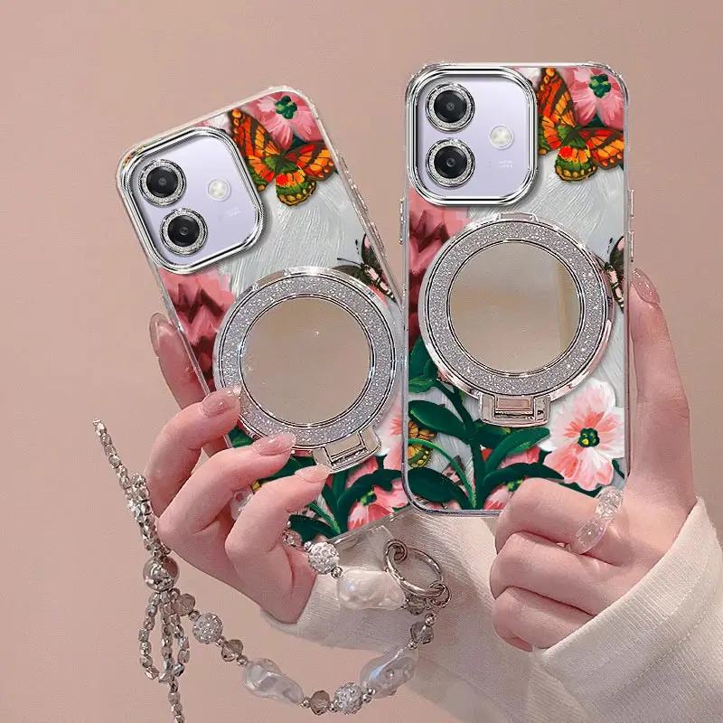 Vivid Flowers Bracelet Holder Phone Case Cover
