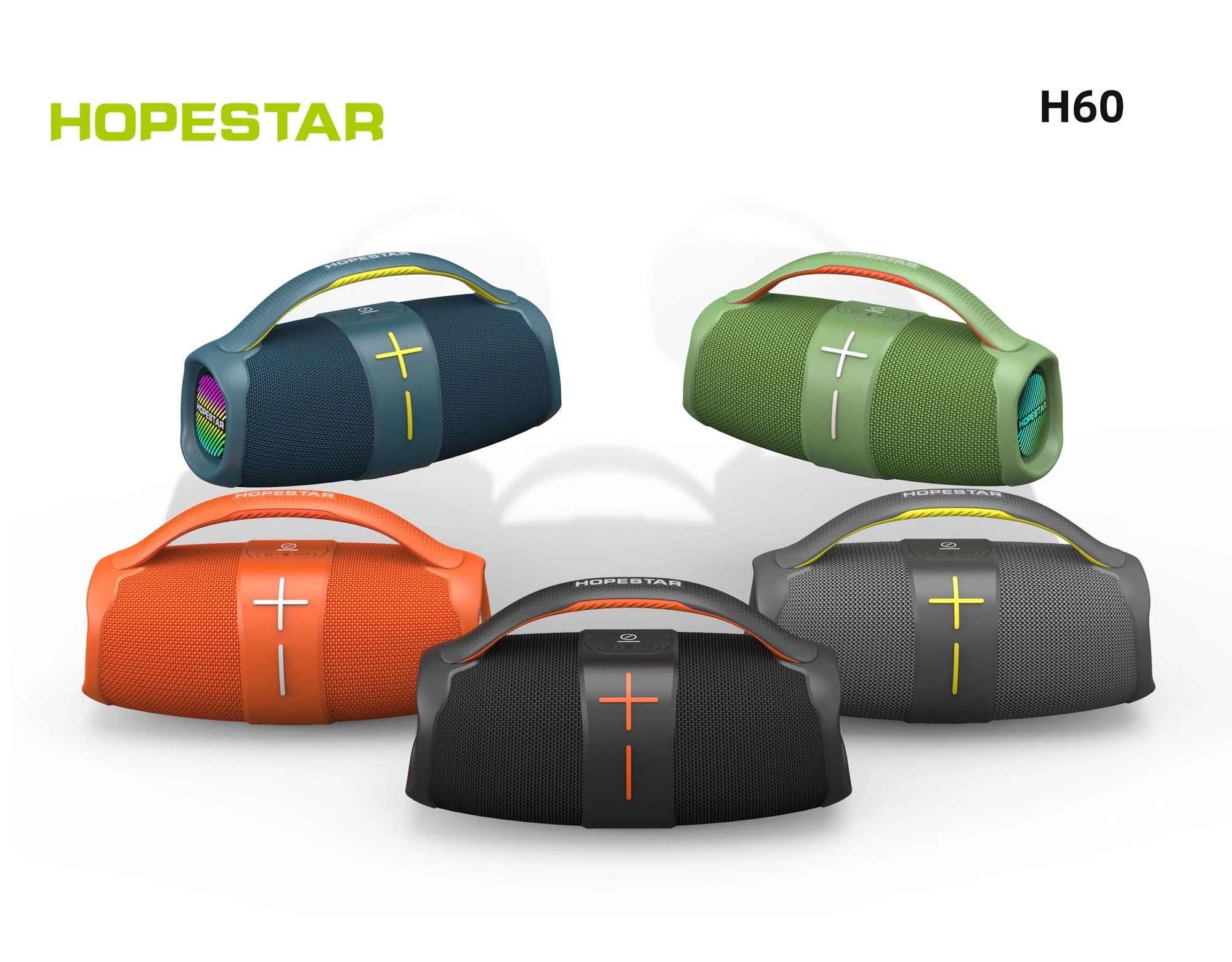

NEW HOPESTAR P60 H60 Wireless portable Bluetooth Speaker 20W Waterproof Outdoor Bass Effect with Power Bank USB AUX Mobile