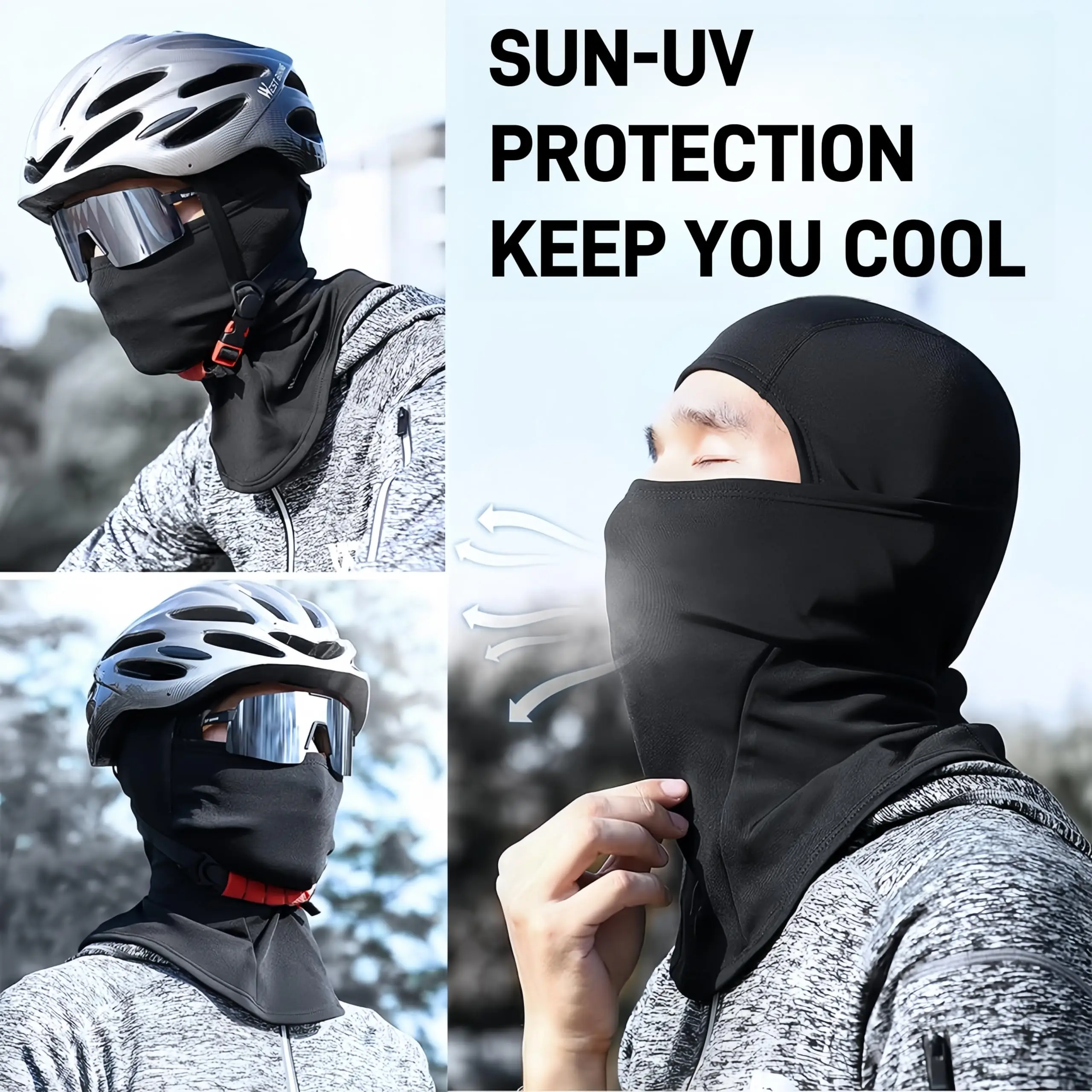 قناع بالاكلافا للتزلج، غطاء كامل للوجه للرجال والن...