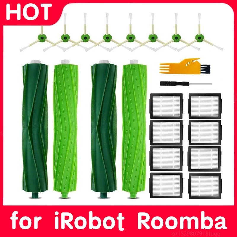 

Hepa Filter Side Brush Roll Dust Bags for IRobot Roomba i7 i7 i6 i8 i3 Plus E5 E7 I E & J Series Replacement Parts
