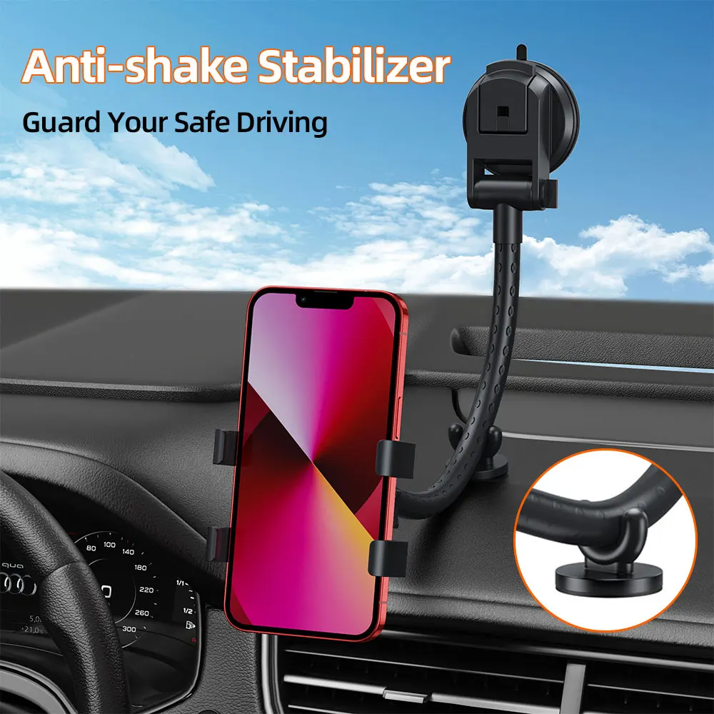 monteren wetgeving slank Suction Cup Phone Holder For Windshield/dashboard Phone Mount For Truck Car  23cm Gooseneck Long Arm Sturdy Phone Mount For Phone - Holders & Stands -  AliExpress