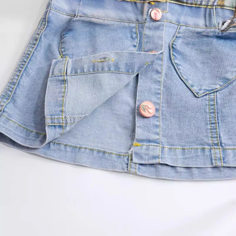 

Girl Dress Kids Baby Half Length Skirt Jean 2024 Spring Autumn Party Miniskirts Evening Gown High Quality Children Clothing
