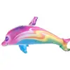 Colorful Inflatable Dolphin Pool Beach Swimming Game Toy Pool Float Water Sports Inflatable Toys for Kids Gifts 1