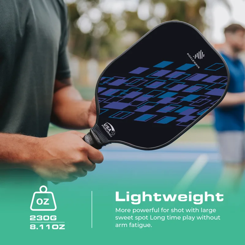 Blue Rhombus Passion 16mm USAPA Pickleball Paddle Fiberglass Surface High Grit & Spin Unibody Edgeless Sport Racquet Gift