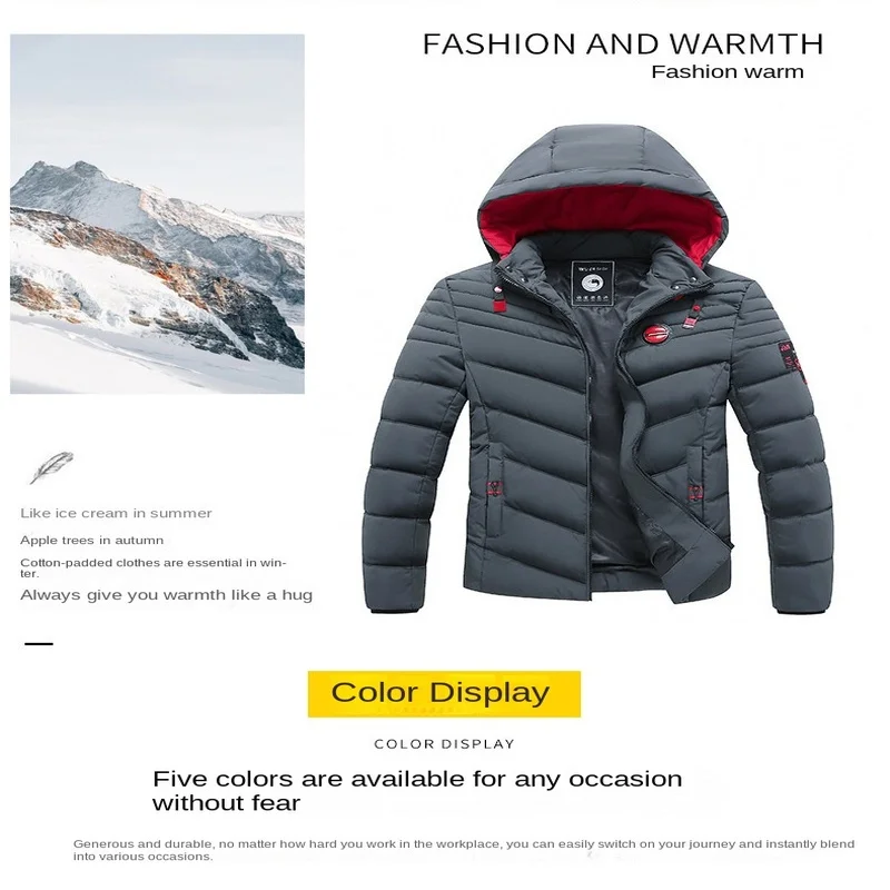 Hooded Jackets Men Winter Men's Sweat-shirt Autumn Varsity Male Clothes Sports Sweat-shirts Mountaineering Mens Windbreakers Man