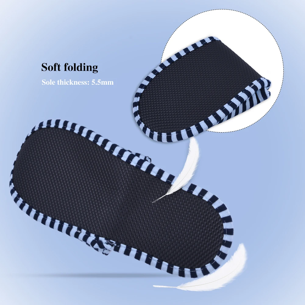 Disposable Slippers Travel Sipplers Travel Portable Foldable Reusable Indoor Soft Cotton Anti slip Slippers for Home Hotel