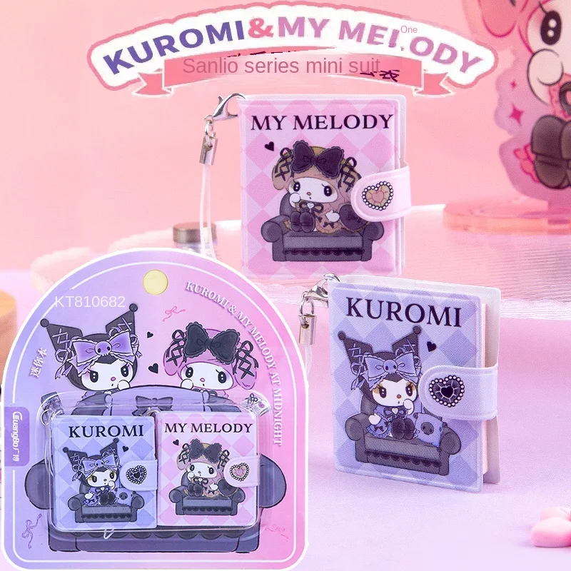 

Sanrio kuromi Stationery Melody Mini Sharing Book Keychain Doudou Book Portable Cute Children's Birthday Gift cinnamoroll