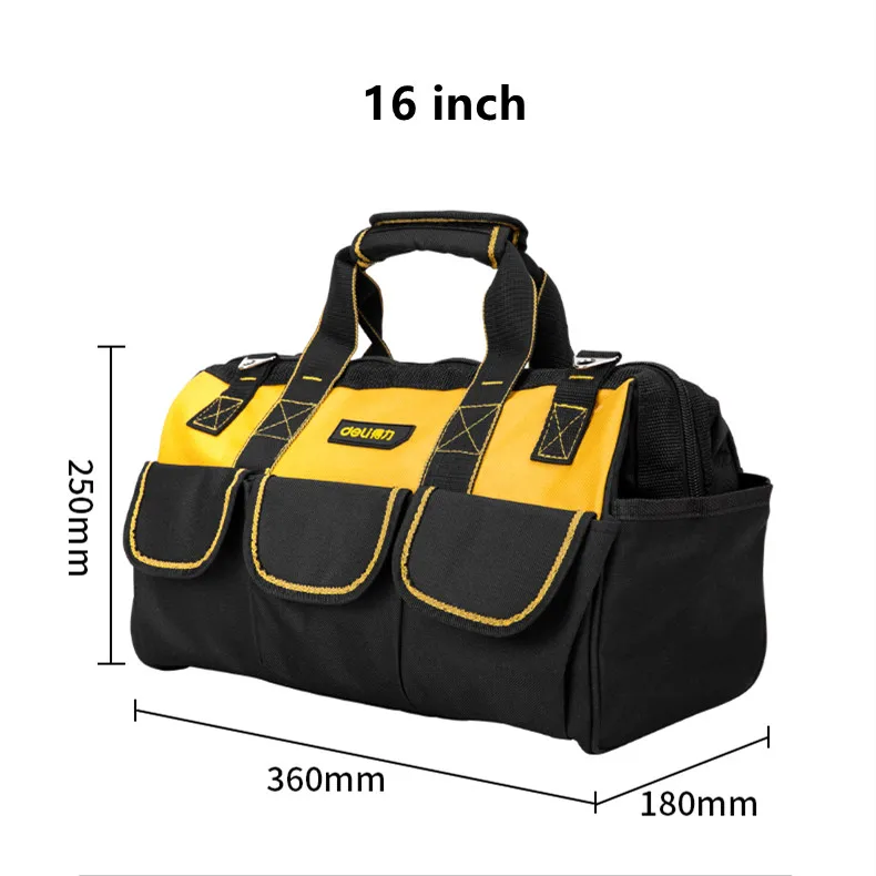 beehive tool bags Deli Multifunction Tool Bags Wear-resistant Electrician Handbag 1 Pcs Encrypted Oxford Cloth Scratch Resistant Zipper Waist Bag rolling tool bag Tool Storage Items