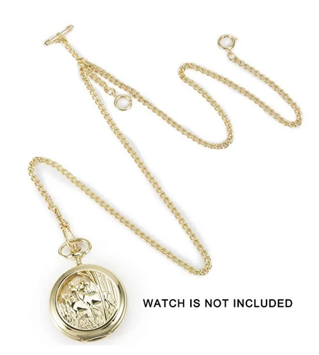 44cm Retro Vintage Metal Pocket Watch Chain Link Watch Holder Classic Antique Gift for watch storage pocket watch chain