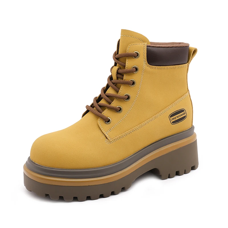 

Designer Ankle Boots Female Luxury Authentic Leather Shoes for Women 2023 Elegant Chunky Platform Short Boot Ladies High Heels